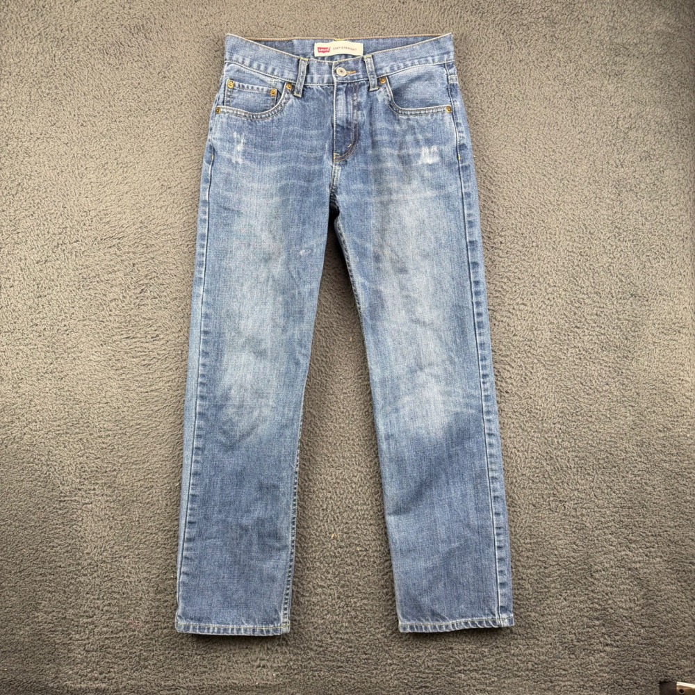 Levis 514 Straight‎ Leg Jeans Kids Size 16 Reg Blue Denim W28 L28 009328572602